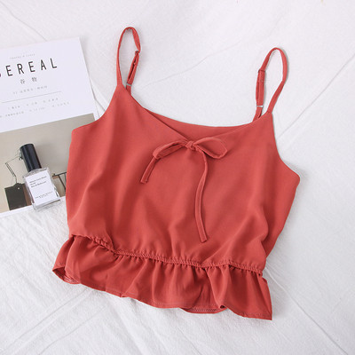 Нов модел дамски потник с връзки и тънки презрамки