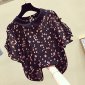 Cămașă modernă de damă cu guler și mâneci scurte