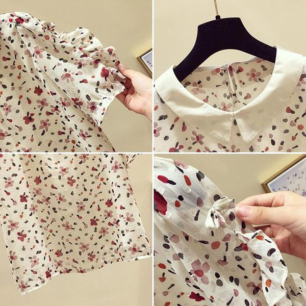 Cămașă modernă de damă cu guler și mâneci scurte