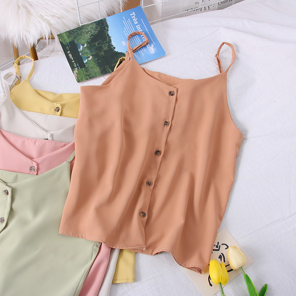 Új modell női felső, vékony pántokkal és gombokkal