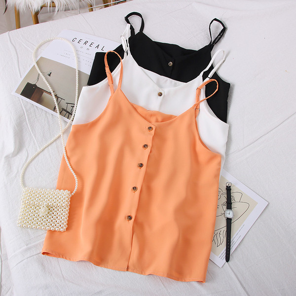 Új modell női felső, vékony pántokkal és gombokkal