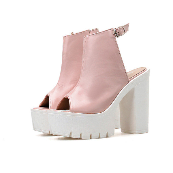 Model NOU de pantofi de dama cu toc inalt cu catarama