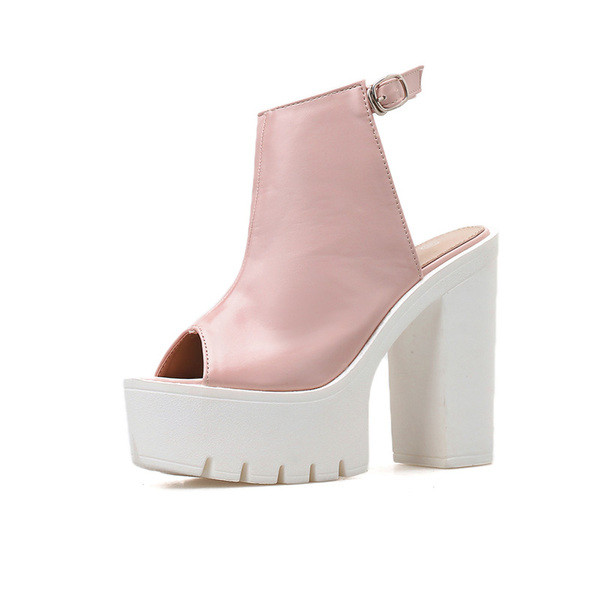 Model NOU de pantofi de dama cu toc inalt cu catarama