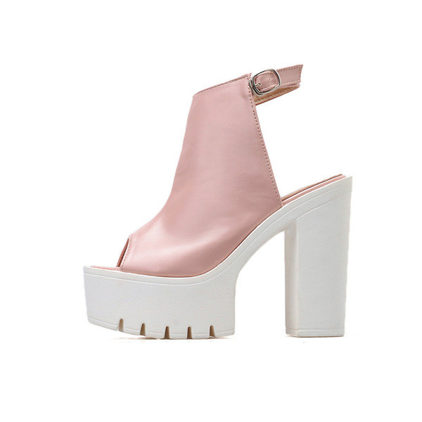 Model NOU de pantofi de dama cu toc inalt cu catarama