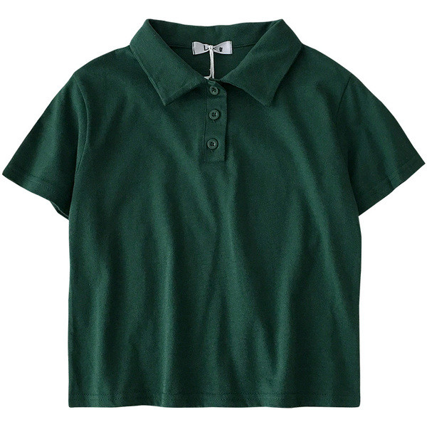 Tricou casual dama cu guler si nasturi clasici