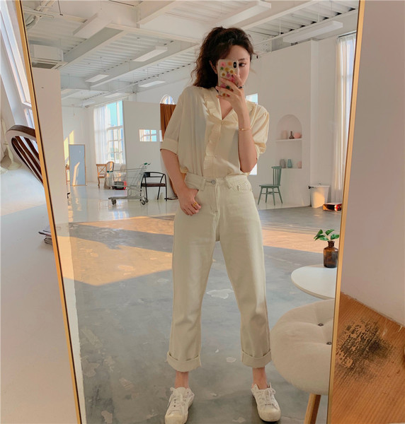 Női ing 3/4-es ujjal és spitz nyakkivágással