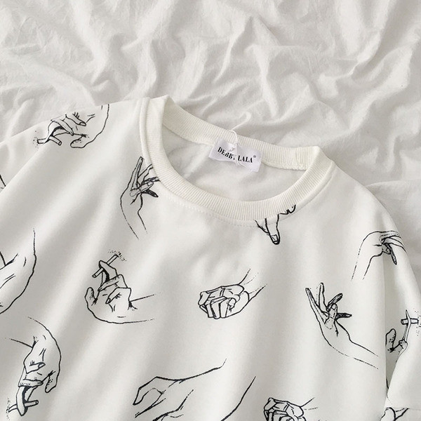 Bluză casual de damă în alb, cu decolteu rotund