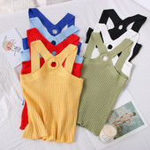 Ležerna ženska majica bez rukava s naramenicama Slim model