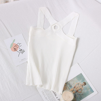 Ležerna ženska majica bez rukava s naramenicama Slim model