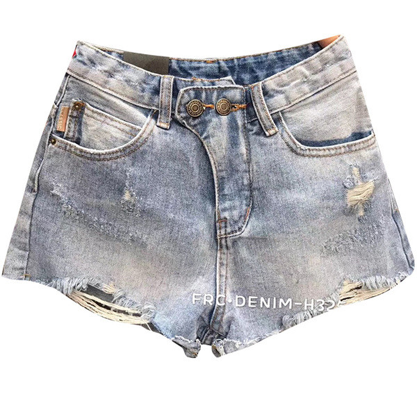 HIT Női farmer rövidnadrág szakadt motívumokkal