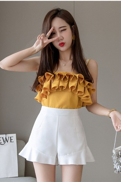 Lezser női rövidnadrág szabású modell magas derékkal