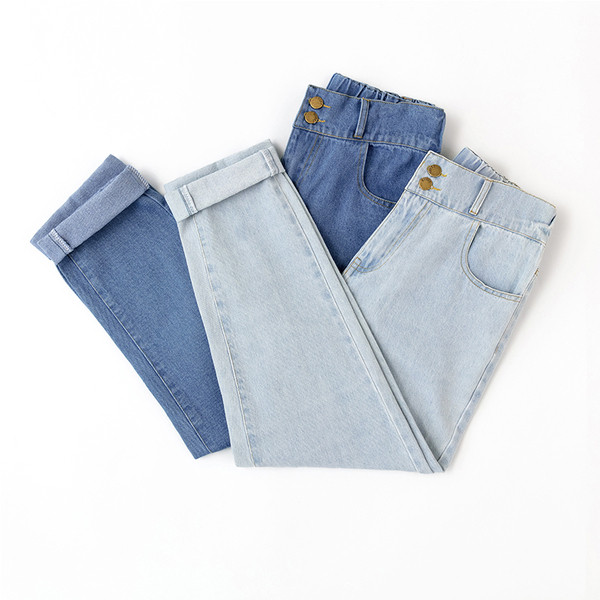 Női tavaszi farmer egyenes modell magas derékkal