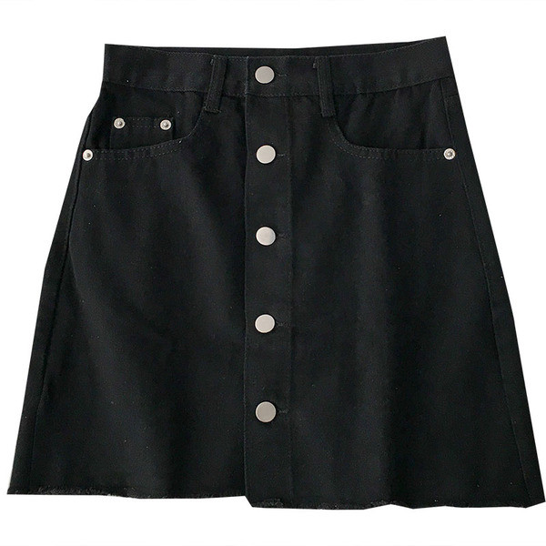 Lezser női rövid szoknya gombokkal