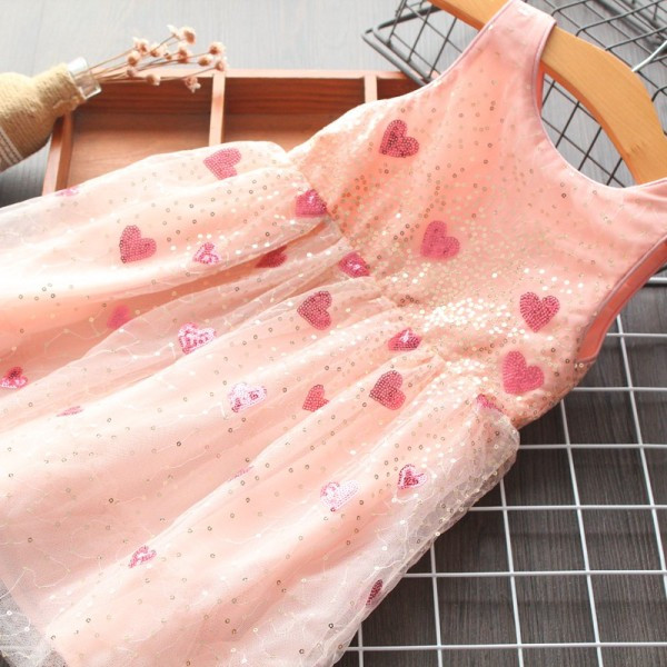 Rochie moderna pentru copii cu paiete pentru fete