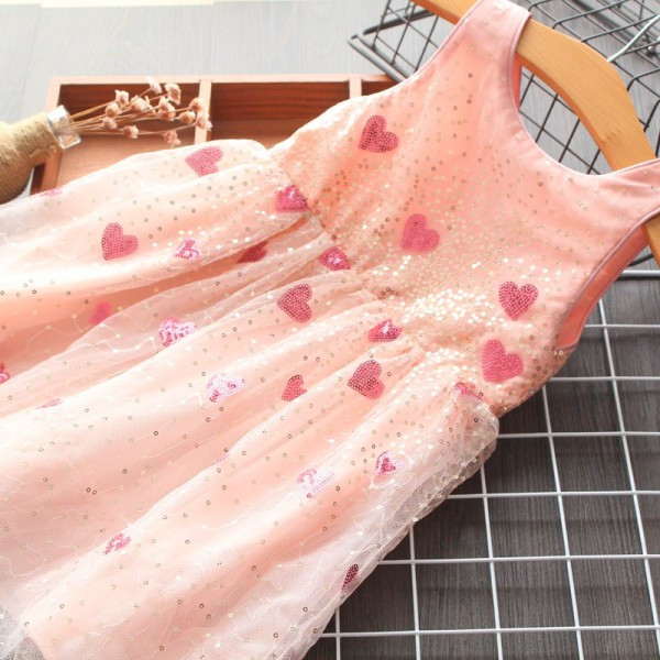 Rochie moderna pentru copii cu paiete pentru fete