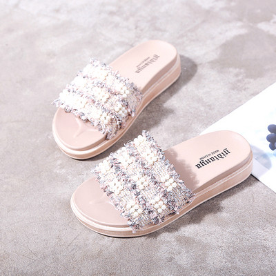 Papuci casual de vara de dama cu talpa plata