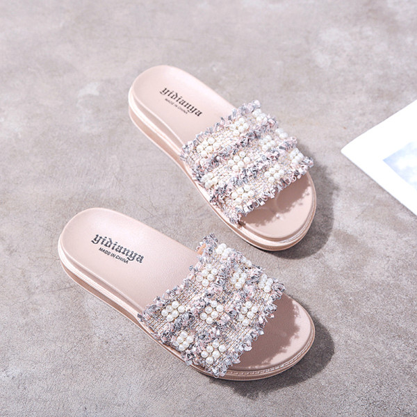 Papuci casual de vara de dama cu talpa plata