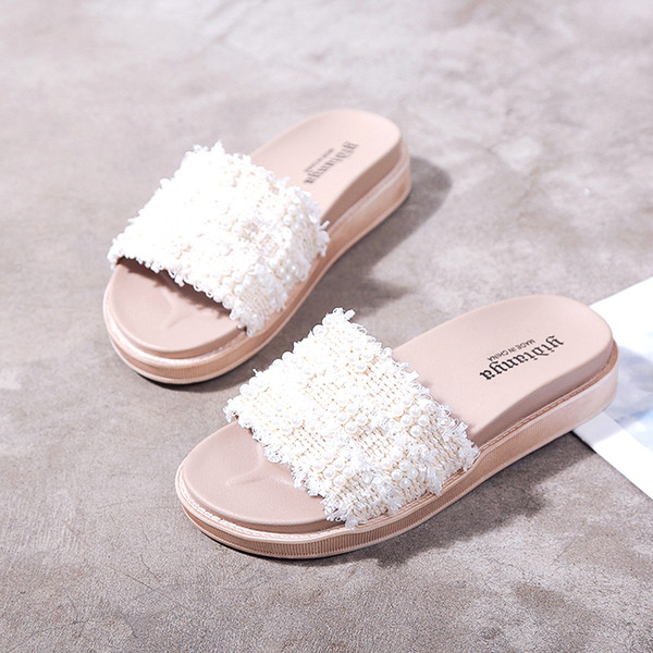 Papuci casual de vara de dama cu talpa plata