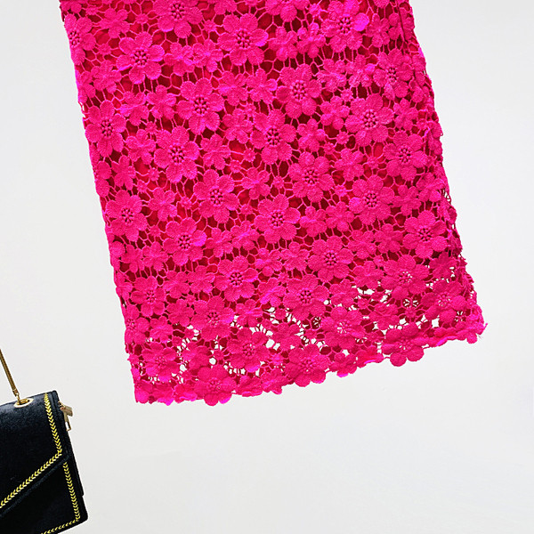 Új modell női rövid szoknya rózsaszín csipkével