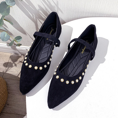 Pantofi casual dama din piele intoarsa ecologica cu talpa plata