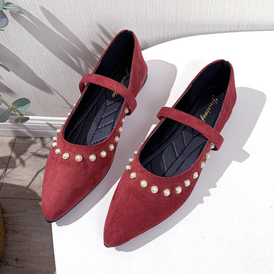 Pantofi casual dama din piele intoarsa ecologica cu talpa plata