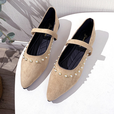 Pantofi casual dama din piele intoarsa ecologica cu talpa plata