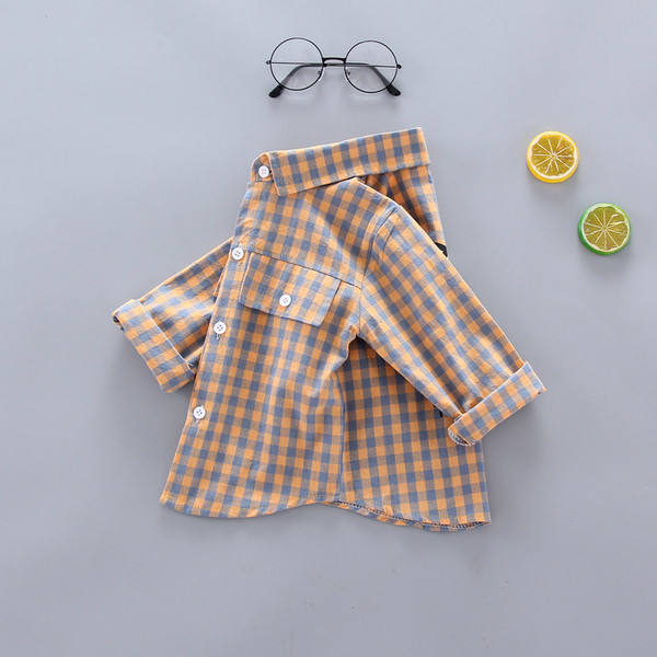 Vaikiški languoti marškiniai su klasikine apykakle ir raštu berniukams