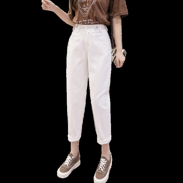 Model nou de blugi de dama cu talie inalta si buzunare - model drept