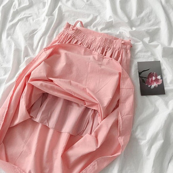 Ležerna ženska suknja s vezicama i visokim strukom