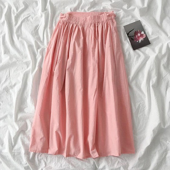 Ležerna ženska suknja s vezicama i visokim strukom