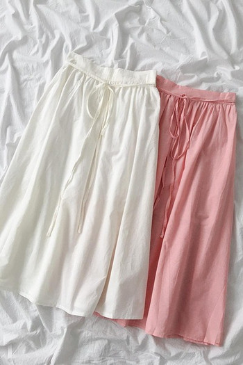 Ležerna ženska suknja s vezicama i visokim strukom