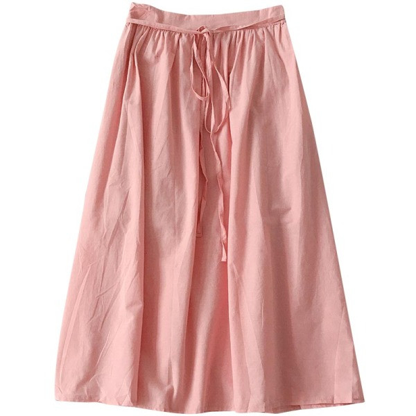 Ležerna ženska suknja s vezicama i visokim strukom