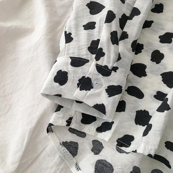 Cămașă de damă cu model leopard și guler clasic