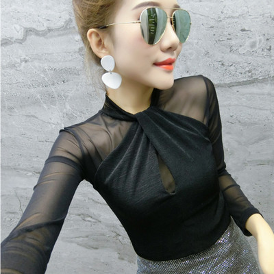 Bluză de damă modernă model Slim și tul