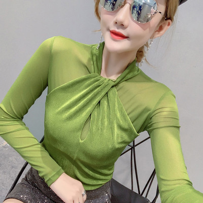 Bluză de damă modernă model Slim și tul