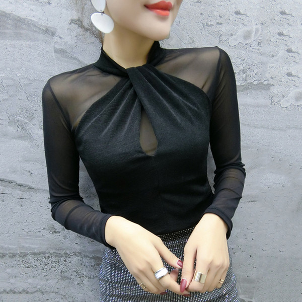 Bluză de damă modernă model Slim și tul