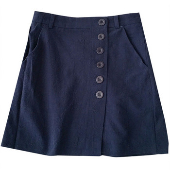 Fusta scurta de dama cu nasturi si buzunare