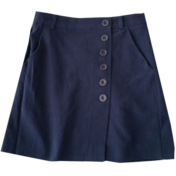 Fusta scurta de dama cu nasturi si buzunare
