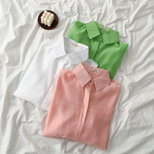 Női ing széles modell klasszikus gallérral és hosszú ujjal