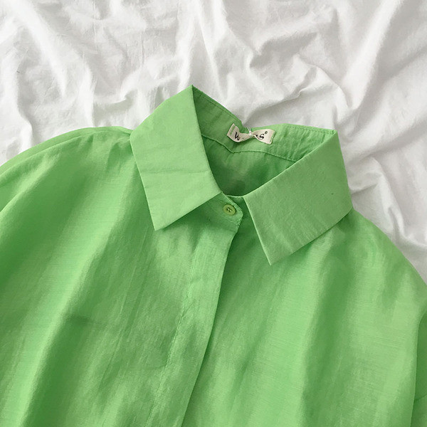 Női ing széles modell klasszikus gallérral és hosszú ujjal