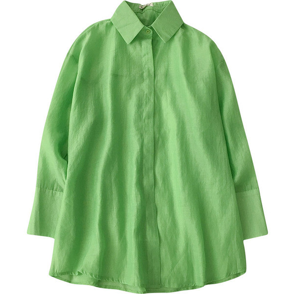 Női ing széles modell klasszikus gallérral és hosszú ujjal