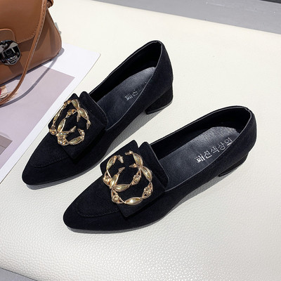 Pantofi dama in carouri cu catarama metalica