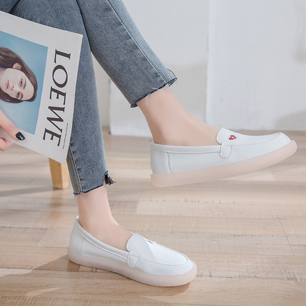 Pantofi casual dama din piele cu talpa plate