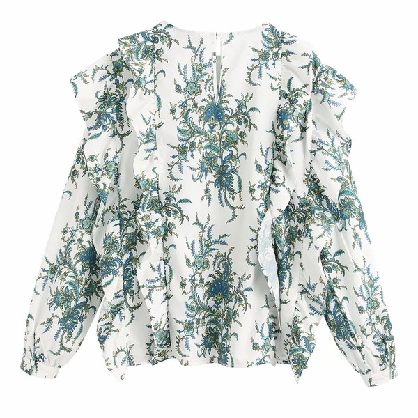 Aktuális női blúz hosszú ujjal, színes mintával