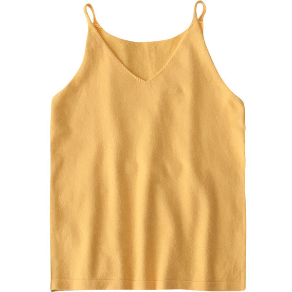 Maieu casual de damă, cu bretele subțiri și decolteu spitz