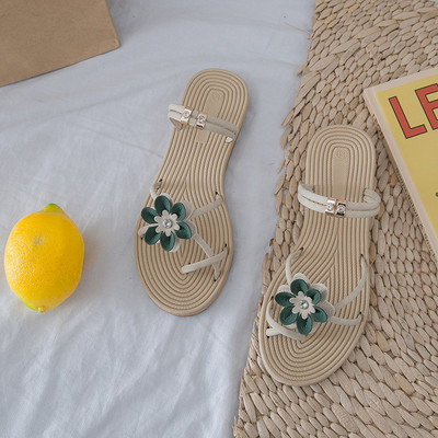 Sandale de dama de vara intre varf si talpa plata