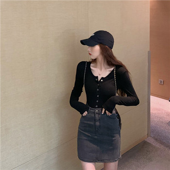 Fusta neagra de dama cu talie inalta