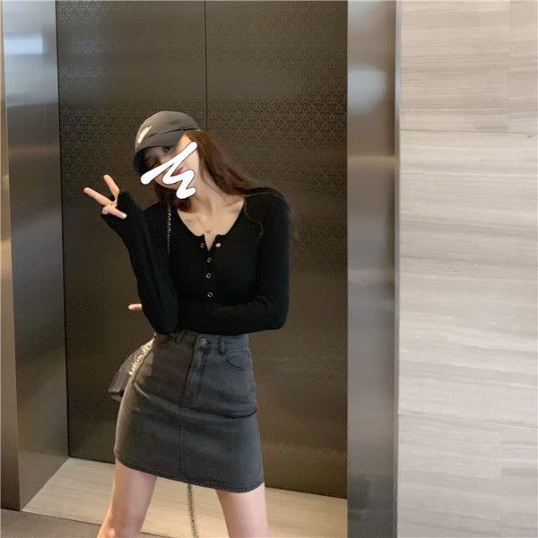 Fusta neagra de dama cu talie inalta