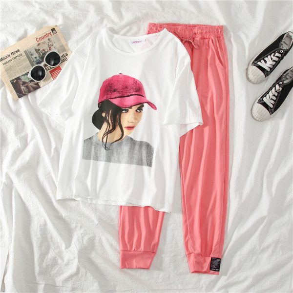 Set casual pentru femei, inclusiv tricou și pantaloni