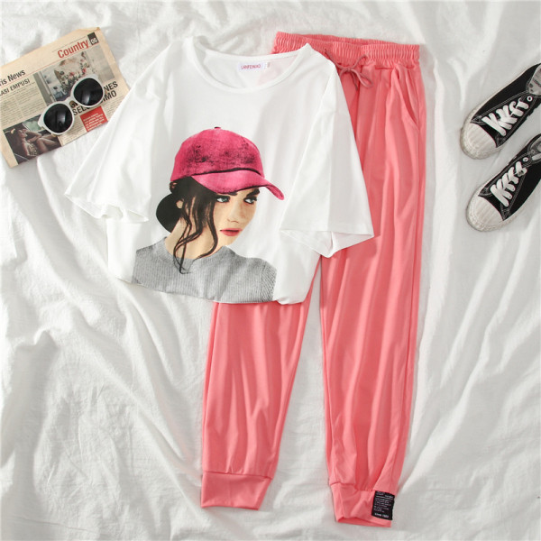 Set casual pentru femei, inclusiv tricou și pantaloni